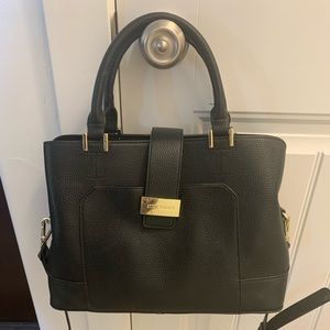 STEVE MADDEN black handbag purse gold hardware